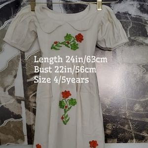 Little girl's dresses, 100% cotton linen, hand made